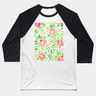 Christmas watercolor Baseball T-Shirt